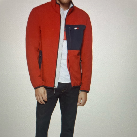 Tommy Hilfiger Men’s Regular-Fit Colorblocked Soft Shell Jacket - Picture 8 of 12